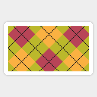 Colorfull grid pattern Magnet